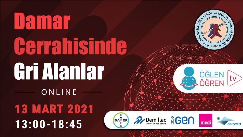 13.03.2021 tarihinde Damar Cerrahisinde Gri Alanlar başlıklı programımız Öğlen Öğren TV ekranlarından canlı yayınlanacaktır