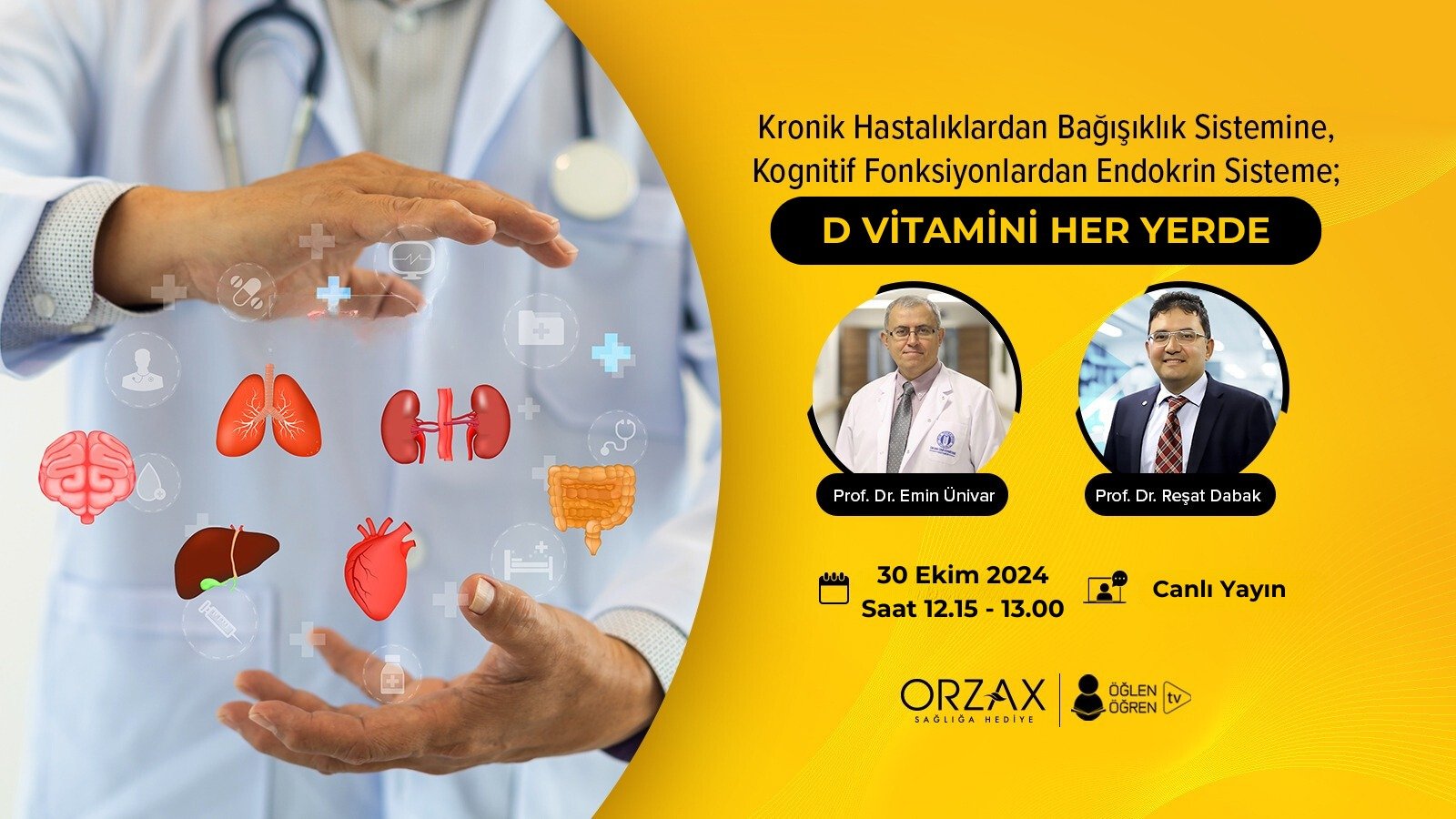 30.10.2024 tarihinde D Vitamini Her Yerde başlıklı programımız Öğlen Öğren TV ekranlarından canlı yayınlanacaktır