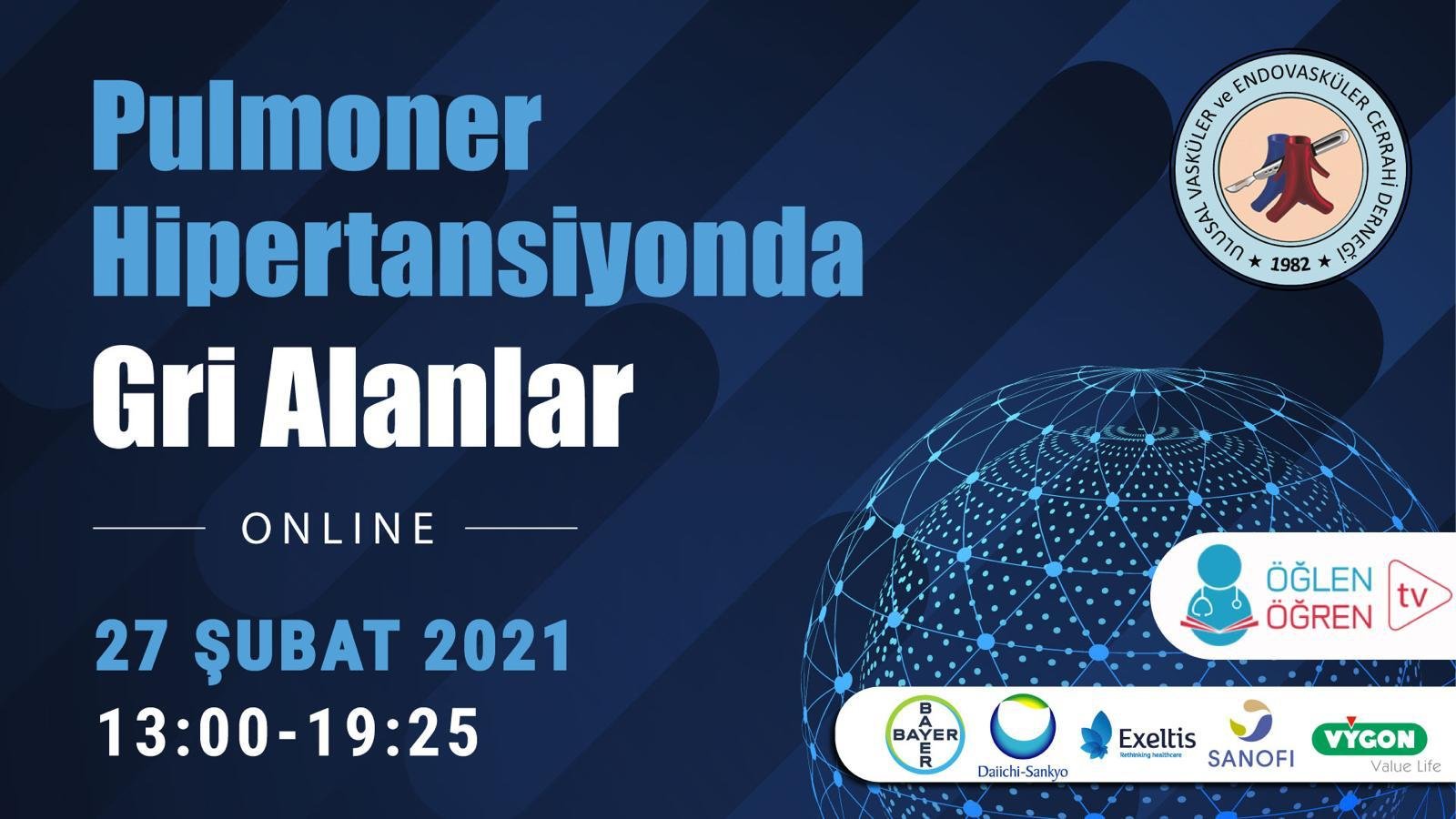 27.02.2021 tarihinde Pulmoner Hipertansiyonda Gri Alanlar başlıklı programımız Öğlen Öğren TV ekranlarından canlı yayınlanacaktır