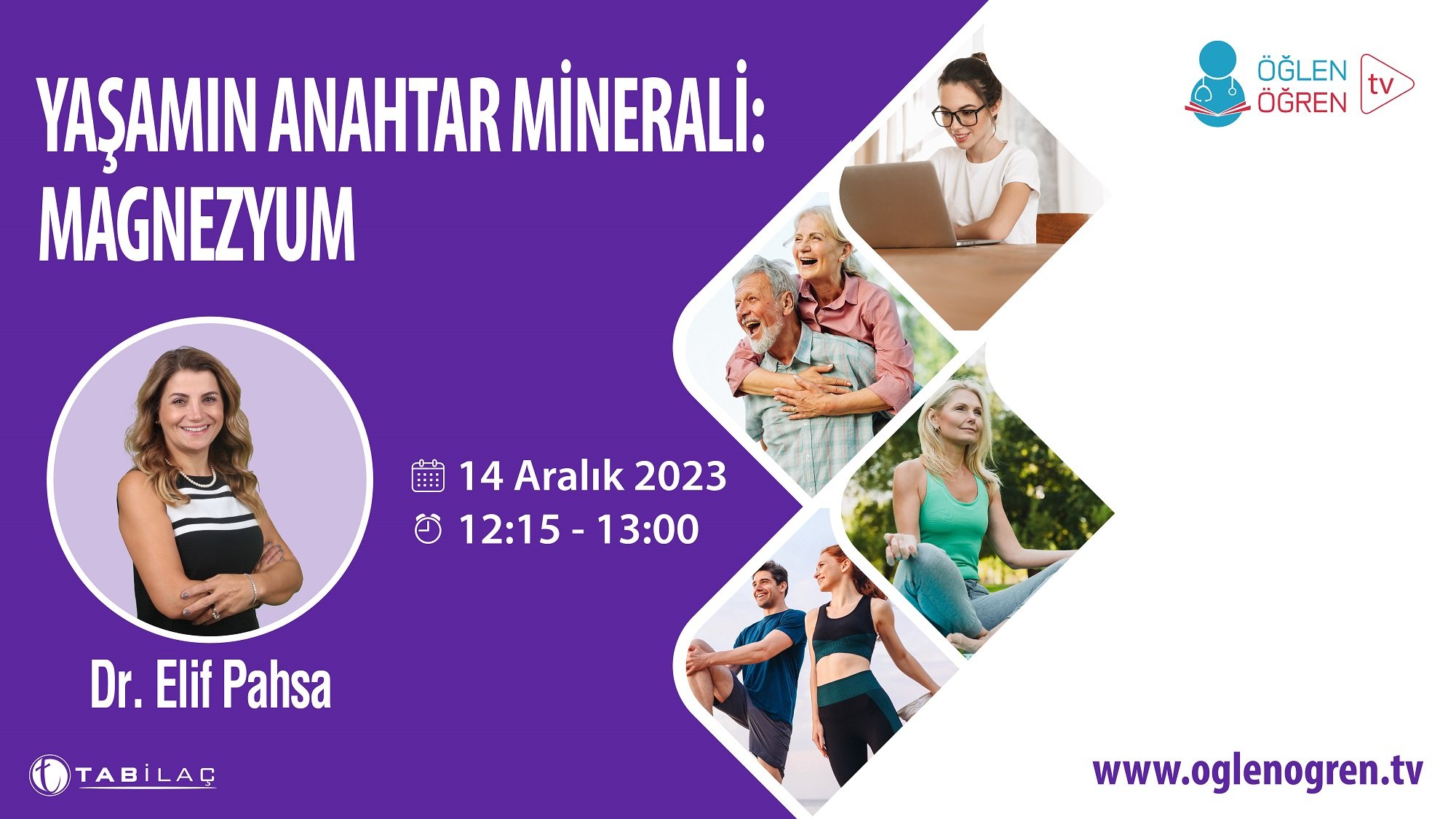 14.12.2023 tarihinde Yaşamın Anahtar Minerali Magnezyum başlıklı programımız Öğlen Öğren TV ekranlarından canlı yayınlanacaktır