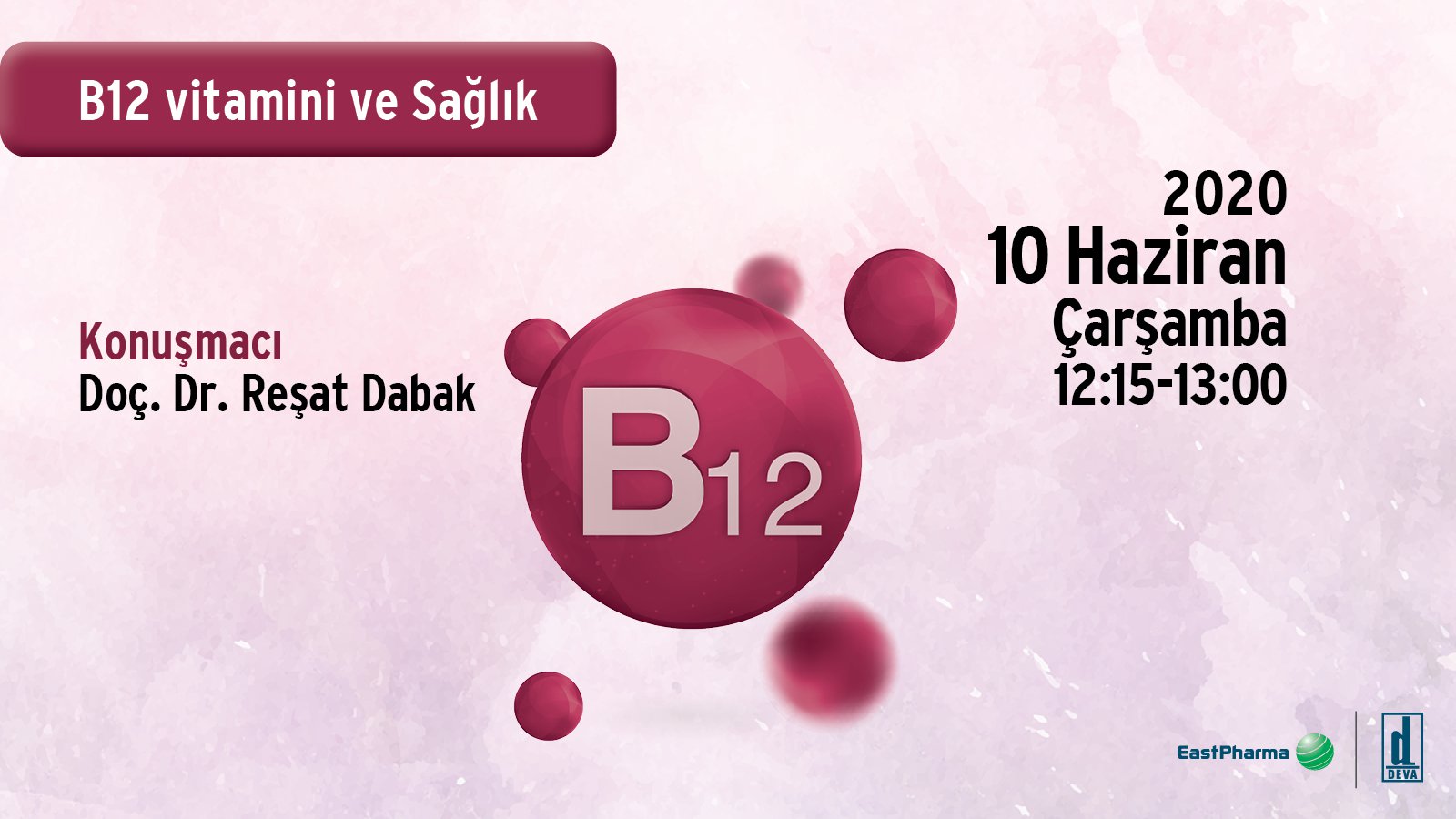 10.06.2020 tarihinde B12 Vitamini ve Sağlıklı Yaşam başlıklı programımız Öğlen Öğren TV ekranlarından canlı yayınlanacaktır