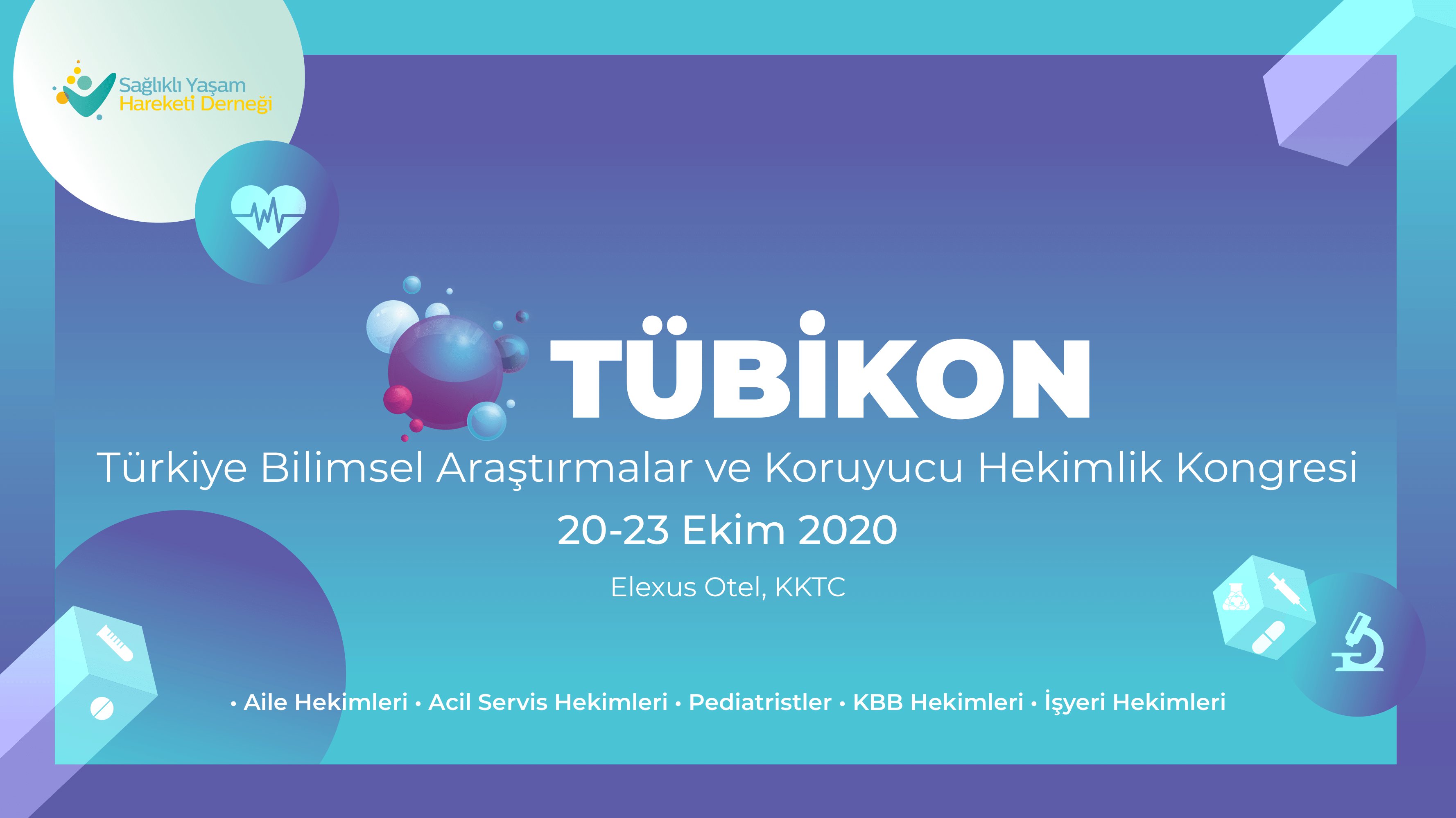 20.10.2019 tarihinde TÜBİKON 2020 - Türkiye Bilimsel Araştırmalar ve Koruyucu Hekimlik Kongresi başlıklı programımız Öğlen Öğren TV ekranlarından canlı yayınlanacaktır